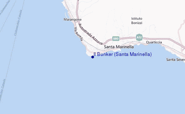 mapa de localização de Il Bunker (Santa Marinella)