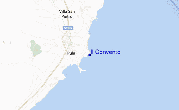 mapa de localização de Il Convento