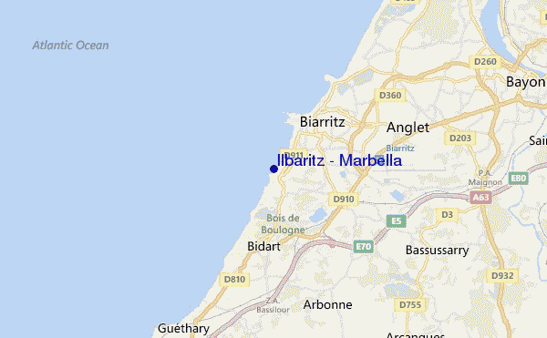mapa de localização de Ilbaritz - Marbella