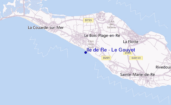 mapa de localização de Ile de Re - Le Gouyot