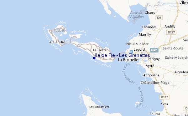 Ile de Re - Les Grenettes Location Map