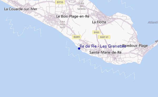 mapa de localização de Ile de Re - Les Grenettes