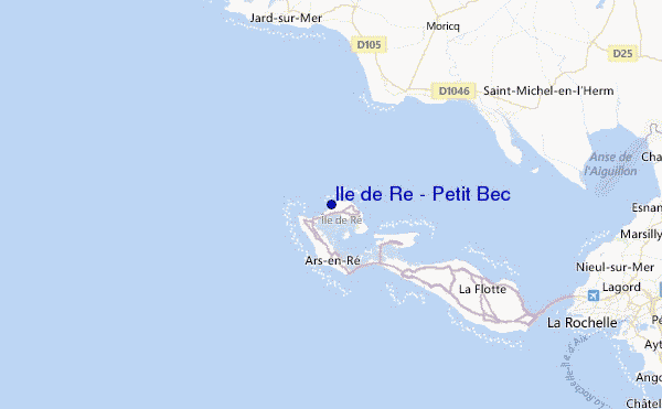 Ile de Re - Petit Bec Location Map