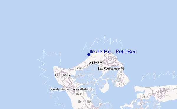 mapa de localização de Ile de Re - Petit Bec