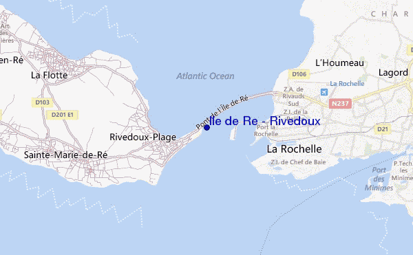mapa de localização de Ile de Re - Rivedoux