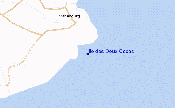 mapa de localização de Ile des Deux Cocos