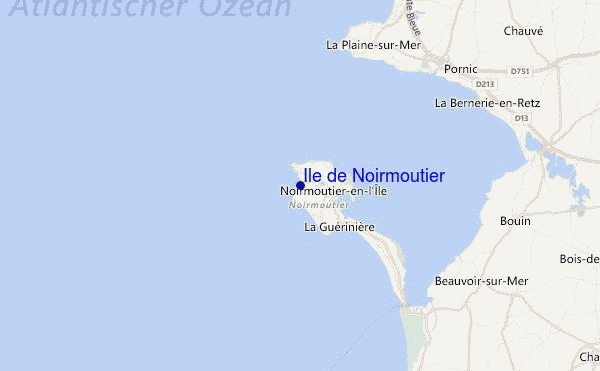 Ile de Noirmoutier Location Map