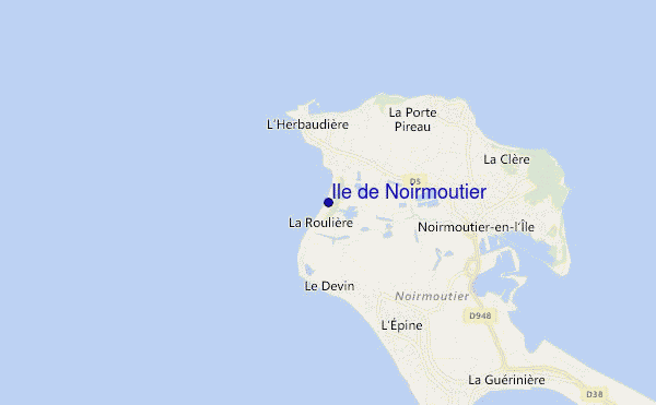 mapa de localização de Ile de Noirmoutier