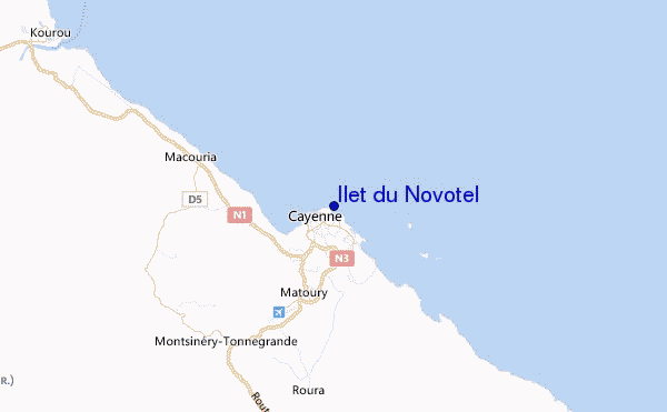Ilet du Novotel Location Map