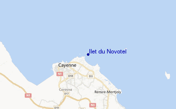 mapa de localização de Ilet du Novotel