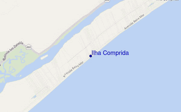 mapa de localização de Ilha Comprida