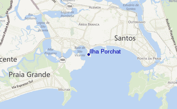 mapa de localização de Ilha Porchat