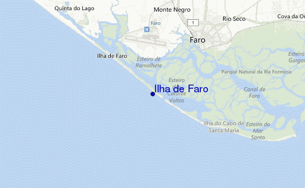 mapa de localização de Ilha de Faro