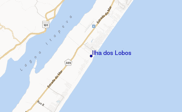 mapa de localização de Ilha dos Lobos