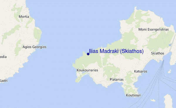 mapa de localização de Ilias Madraki (Skiathos)