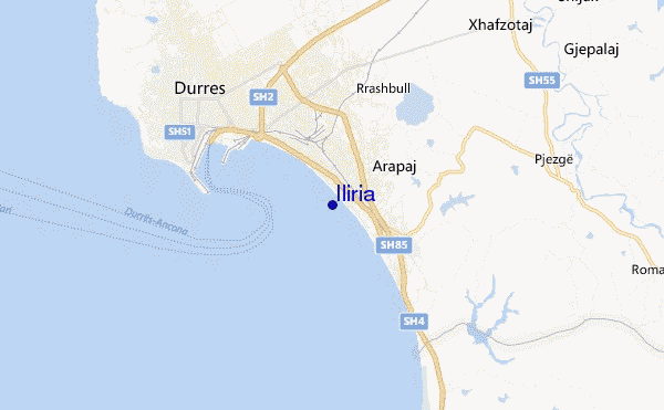 mapa de localização de Iliria
