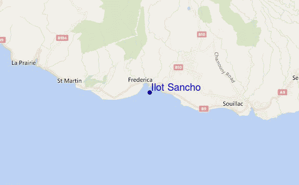 mapa de localização de Ilot Sancho