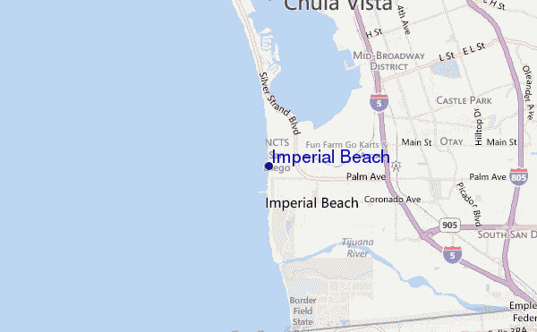 mapa de localização de Imperial Beach