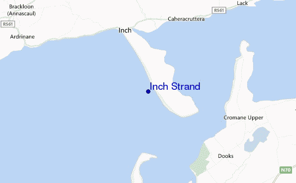 mapa de localização de Inch Strand