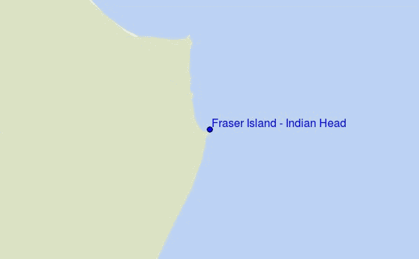 mapa de localização de Fraser Island - Indian Head