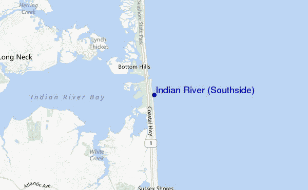 mapa de localização de Indian River (Southside)