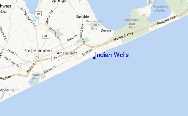 mapa de localização de Indian Wells