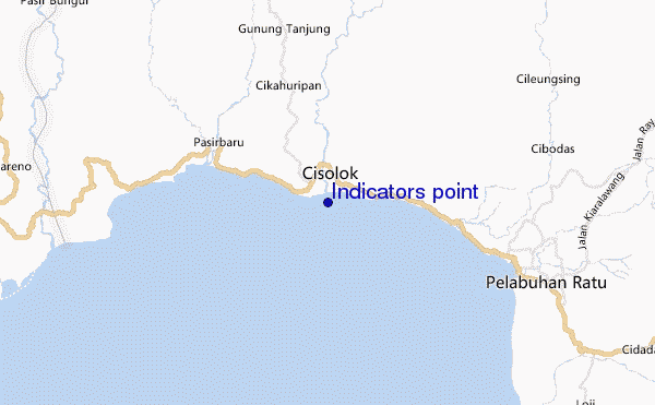 mapa de localização de Indicators point