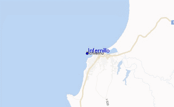 mapa de localização de Infernillo