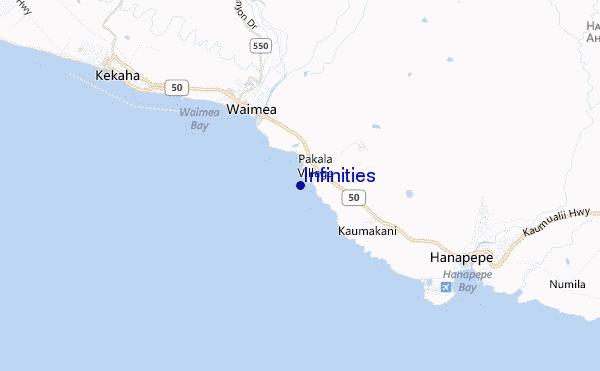 mapa de localização de Infinities
