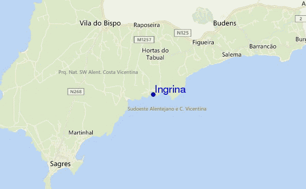 mapa de localização de Ingrina