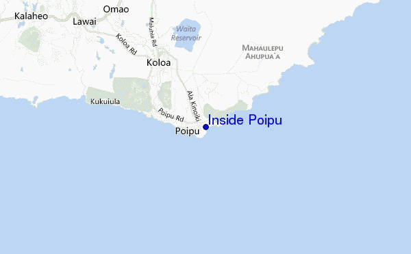 mapa de localização de Inside Poipu