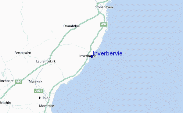 Inverbervie Location Map