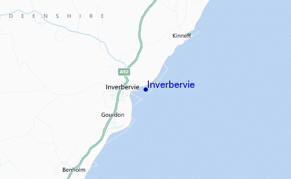 mapa de localização de Inverbervie