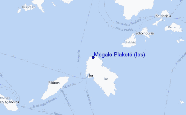 Megalo Plakoto (Ios) Location Map