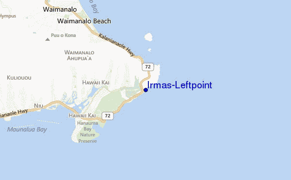 mapa de localização de Irmas/Leftpoint