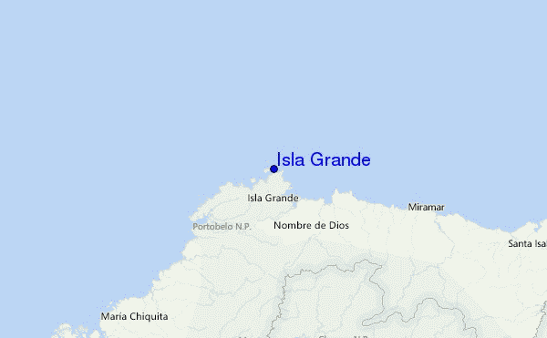 Isla Grande Location Map