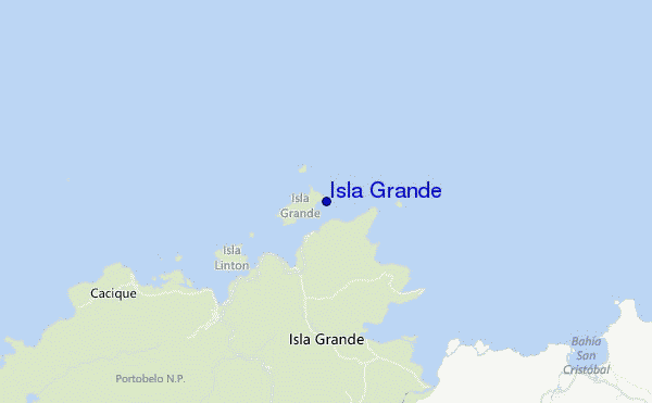 mapa de localização de Isla Grande