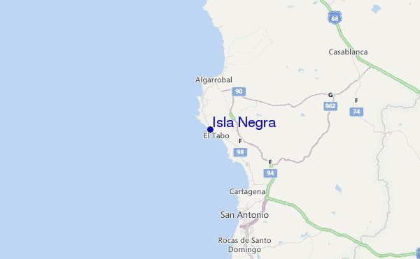 Isla Negra Location Map