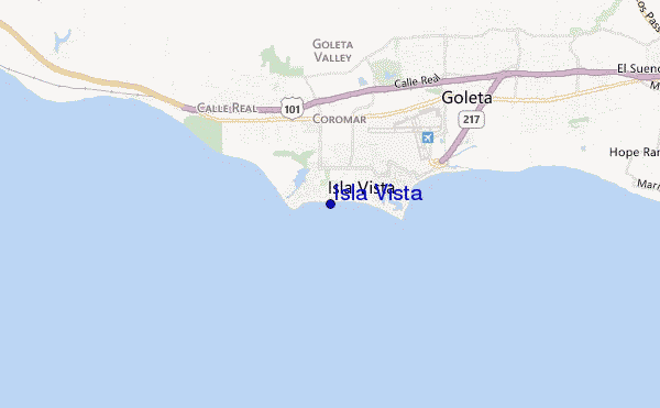 mapa de localização de Isla Vista