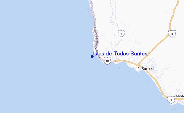 mapa de localização de Islas de Todos Santos