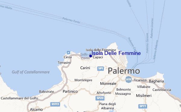 Isola Delle Femmine Location Map
