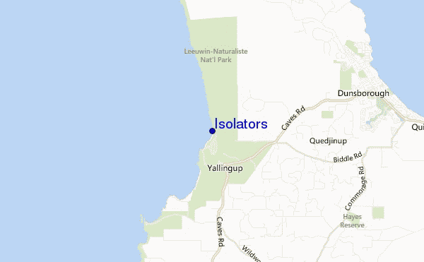 mapa de localização de Isolators