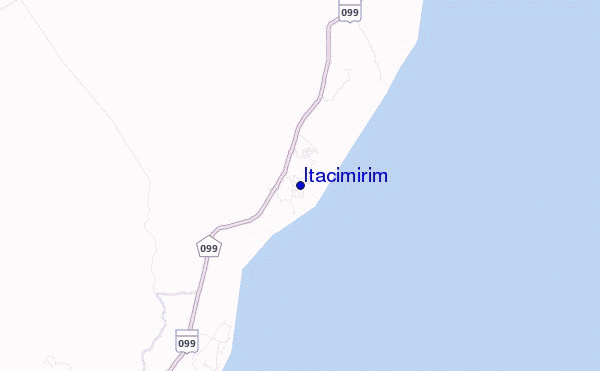 mapa de localização de Itacimirim