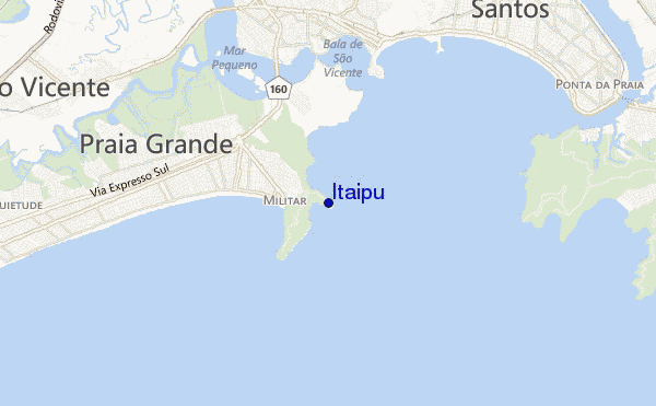 mapa de localização de Itaipu