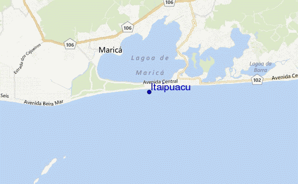 mapa de localização de Itaipuacu
