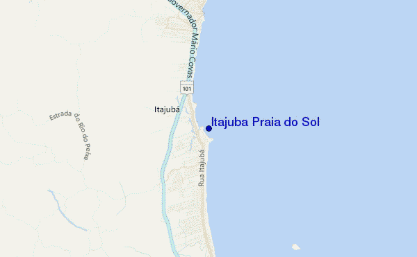 mapa de localização de Itajuba Praia do Sol