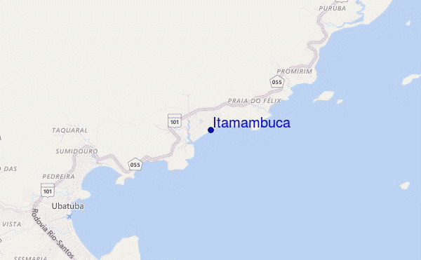 mapa de localização de Itamambuca