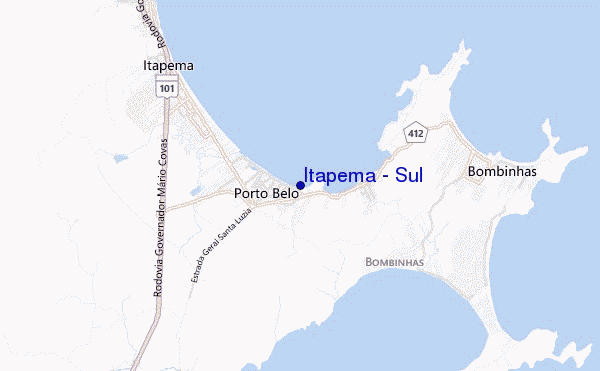 mapa de localização de Itapema - Sul