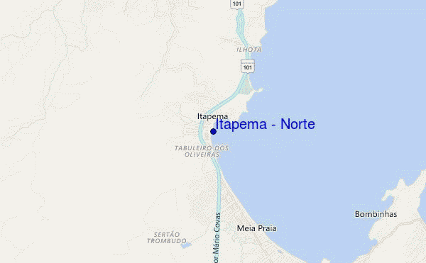 mapa de localização de Itapema - Norte