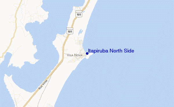 mapa de localização de Itapiruba North Side